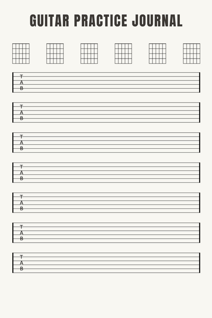 Eat Sleep Guitar Repeat Practice Journal