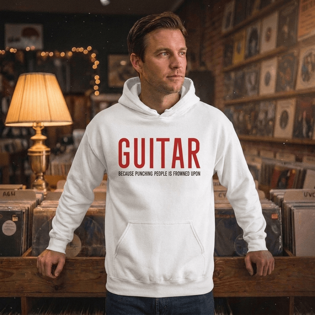 Guitar Because Punching People Hoodie