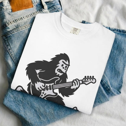 Bigfoot Playing Electric Guitar T-shirt