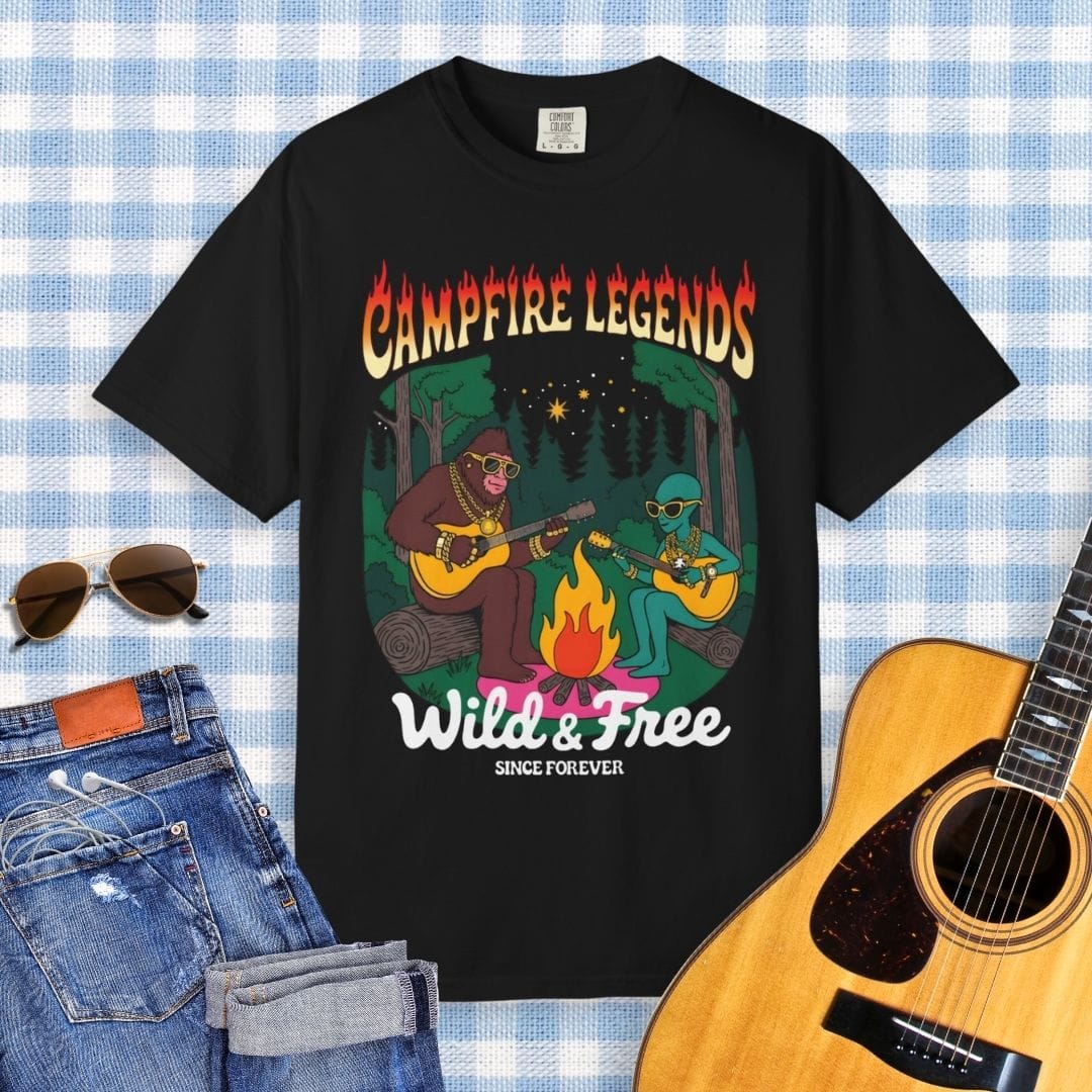 Campfire Legends Guitar T-Shirt