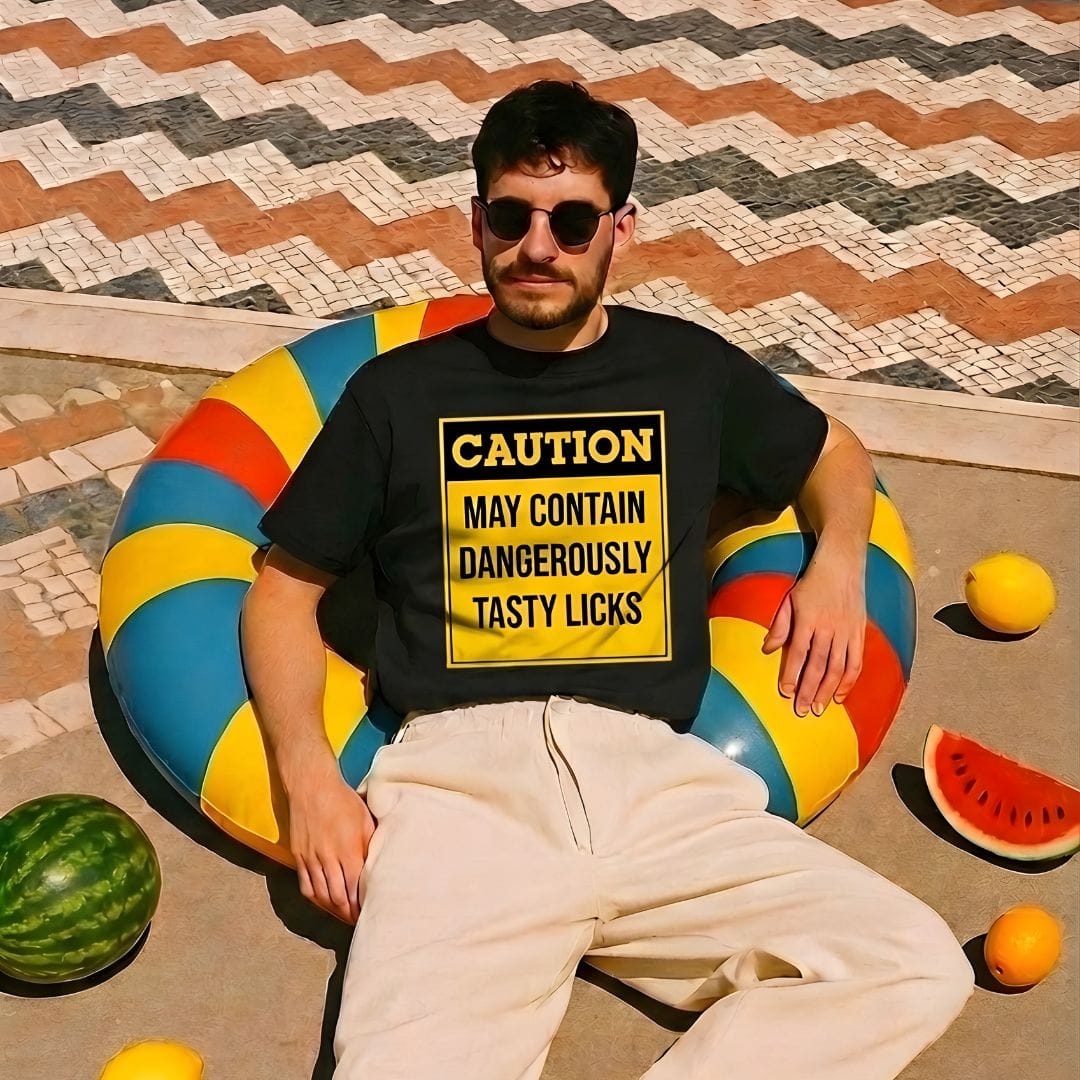 Caution Tasty Licks Guitar T-shirt
