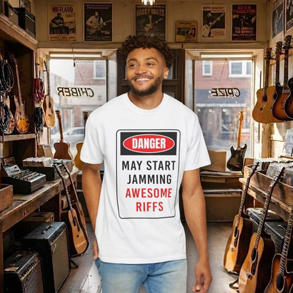 Danger Awesome Riffs Guitar T-shirt