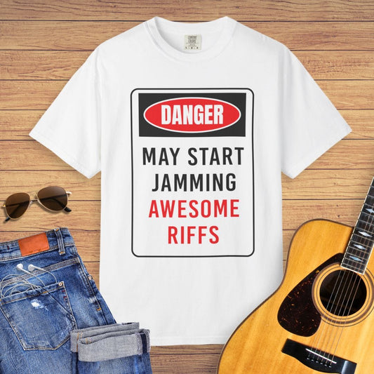 Danger Awesome Riffs Guitar T-shirt