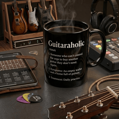 Guitaraholic Funny Definition 11oz Mug