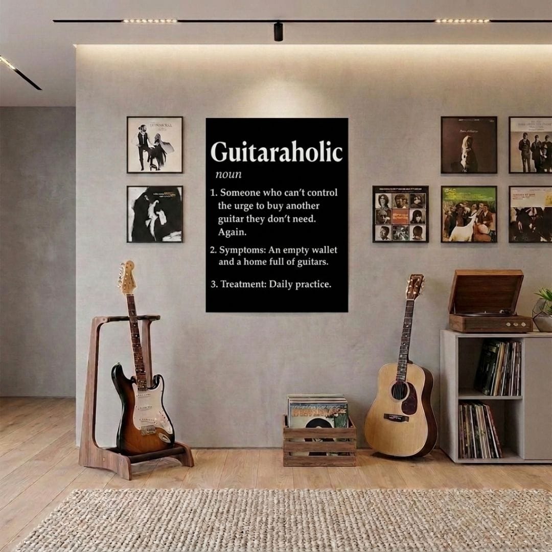Guitaraholic Definition Poster (24"32")