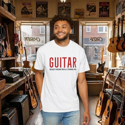Because Punching People Guitar T-shirt