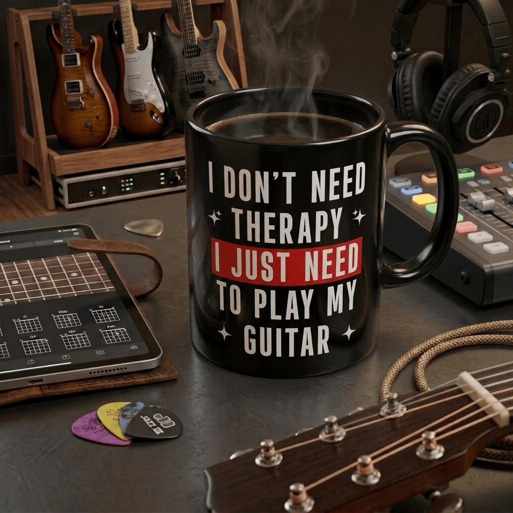 I Don't Need Therapy Guitar 11oz Mug