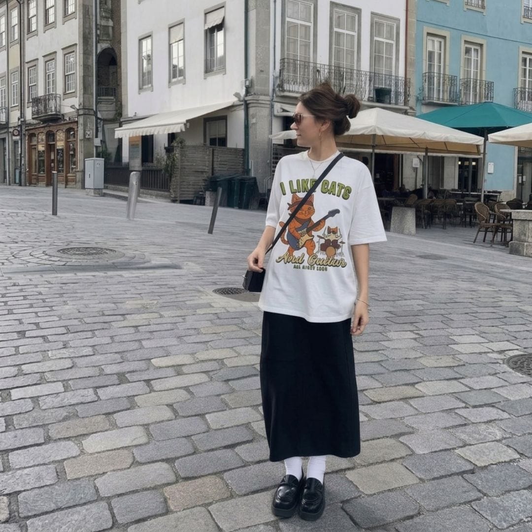 I lIke Cats And Guitar T-shirt