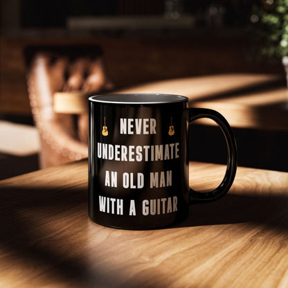 Never Underestimate An Old Man Guitar 11oz Mug