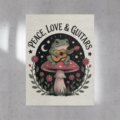 Peace Love & Guitars Poster (24"x32")