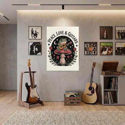 Peace Love & Guitars Poster (24"x32")