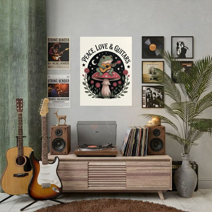 Peace Love & Guitars Poster (24"x32")