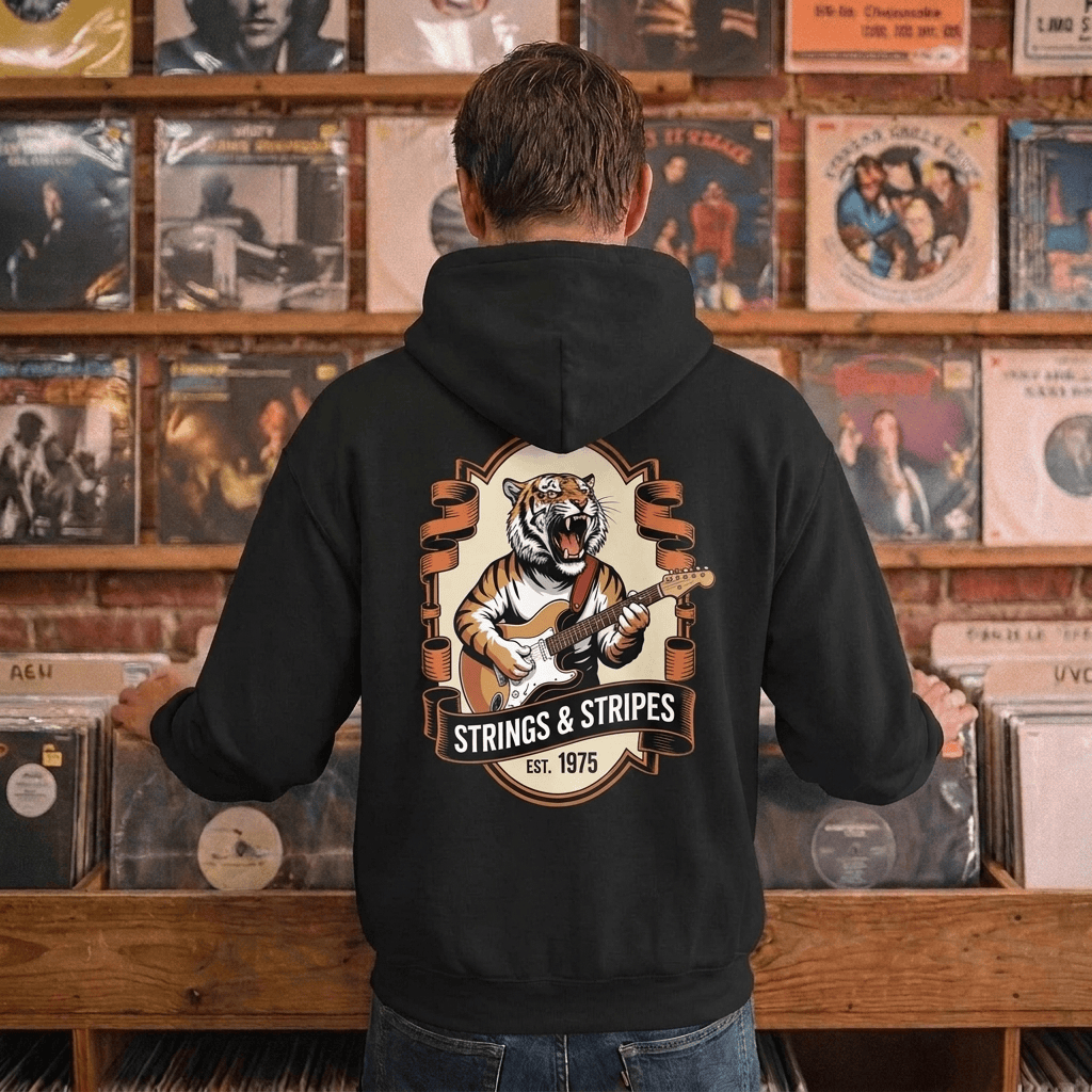 Strings & Stripes Guitar Hoodie